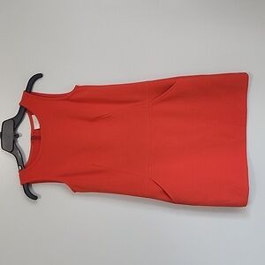 Ann Taylor Loft Sleeveless Orange Shift Dress Size 0P